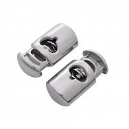 Фіксатор для шнура пластиковий на 1 отвір, 22х14х10 мм, Темне срібло (SEW-051935)