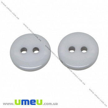 Гудзик пластиковий Круглий, 11 мм, Сірий Світлий (PUG-032840)