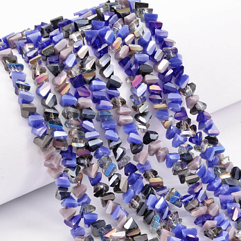 Намистини скляні скол (крихта), 6 мм, Сині (BUS-044144)