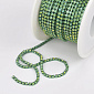 Стразовий ланцюг SS6 - 2,0 мм, Зелений, Стрази скляні зелені хамелеон (ZEP-061020)