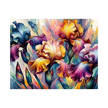 Набор алмазной живописи на подрамнике 50х40 см, Феерические ирисы (SXM-056371)