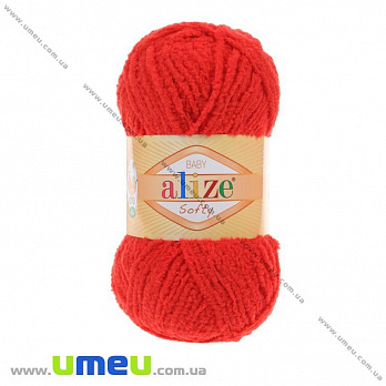 Пряжа Alize Softy 50 г, 115 м, Красная 56 (YAR-023247)