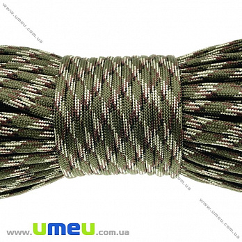 Шнур паракорд семіжільний меланж 4 мм, Хакі (LEN-024933)