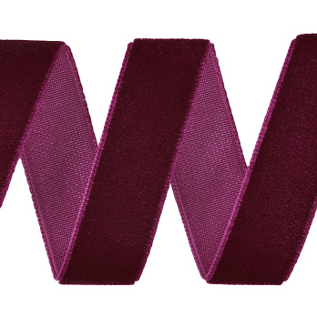 Лента бархатная, 15 мм, Вишневая (LEN-056915)