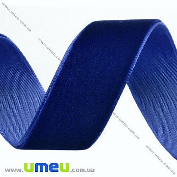 Лента бархатная, 20 мм, Синяя темная (LEN-016620)