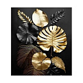 Набор алмазной живописи на подрамнике 50х40 см, Золотая композиция (SXM-056379)