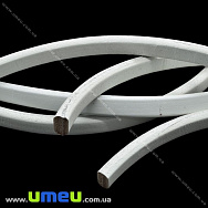 Основа для браслета Regaliz з нат. шкіри (2 сорт), Біла, 10х6мм, 20 cм (OSN-027019)