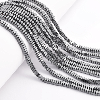 Бусины Гематит, Нат. камень, Квадрат граненый, 4х2 мм (BUS-062270)