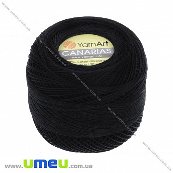 Пряжа YarnArt Canarias 20 г, 203 м, Черная 9999 (YAR-022922)