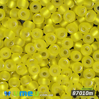 Бисер чешский 4/0, №87010m, Желтый, Блестящий матовый (BIS-034275)
