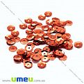 Пайетки Китай круглые граненые, 5 мм, Оранжевые (PAI-013165)