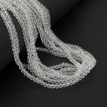 Бусины рондели, 3,5х3 мм, Прозрачные (BUS-057221)