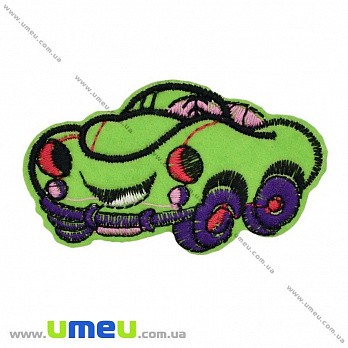 Термоаппликация детская Машина, 7,5х4,5 см, Салатовая (APL-022248)