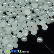 Напівнамистини пластикові Перли, 4 мм, Круглі, Блакитні світлі (KAB-022631)