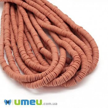 Намистини з полімерної глини, 6 мм, Теракотові (BUS-044092)