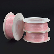 Атласна стрічка двостороння, 3 мм, Рожева (LEN-061043)