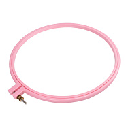 Пяльці пластикові HELLO 24 см з металевим гвинтом, Рожеві (MUL-053322)