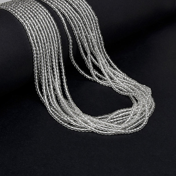 Намистини скляні, 2 мм, Круглі, Прозорі (BUS-057228)