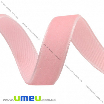 Стрічка оксамитова, 10 мм, Персикова світла (LEN-013812)