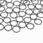 Колечка подвійні з нерж. сталі, 8 мм, 0,7 мм, Темне срібло (STL-055841)