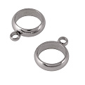 Бейл из нержавеющей стали, 12х10х3 мм, Темное серебро (STL-055871)