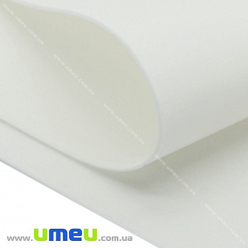 Фоамиран, 2 мм, Белый, 20х30 см (FOM-019027)