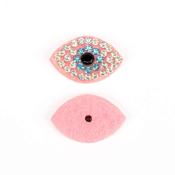 Аплікація Око оберіг, 20х13 мм, Рожева (APL-062662)