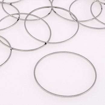 Кольцо декоративное, 35 мм, Темное серебро (PIN-055719)