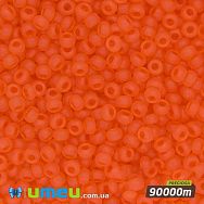 Бісер чеський №107m/90000m, Помаранчевий, Прозорий матовий, 10/0 (BIS-009922)