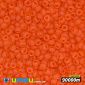 Бісер чеський №107m/90000m, Помаранчевий, Прозорий матовий, 10/0 (BIS-009922)