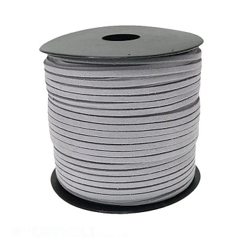 Замшевый шнур, 3 мм, Серый (LEN-007062)