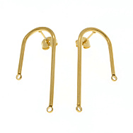 Пусети з нерж. сталі із заглушками, 35х15х13 мм, Золото (STL-055290)