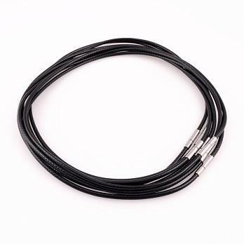 Основа для кольє 3 мм, 45 см, Замок нерж. сталь, Чорна (OSN-055555)