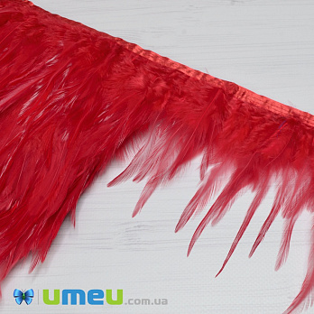 Пір'я півня на стрічці, 8-15 см, Червоні (PER-038917)
