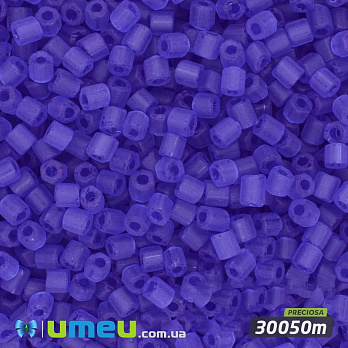 Бисер чешский Рубка 10/0, №30050m, Синий прозрачный матовый (BIS-024276)