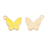 Подвеска метал. Бабочка желтая, 17х15 мм, Золото (POD-053756)