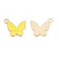 Подвеска метал. Бабочка желтая, 17х15 мм, Золото (POD-053756)