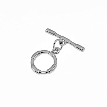 Тогл Круглий, 18х14 мм, Латунь з покриттям Родій (ZAM-060817)