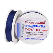 Нить для бисера Титан 100, Синяя темная №2635, 100 м (MUL-061366)