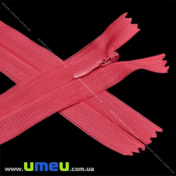 Молния потайная неразъемная, 20 см, Тип 3, Красно-малиновая (ZIP-015916)