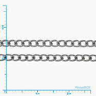 Цепь, Темное серебро, 3,3х2,2 мм (ZEP-056056)