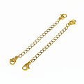 Цепь-удлинитель из нерж. стали с карабинами, 7 см, Золото, 4х3 мм (ZEP-061377)