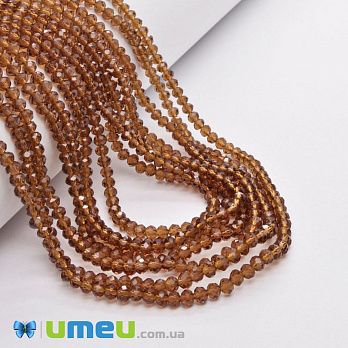 Намистини ронделі, 3,5х3 мм, Топаз темний (BUS-049247)