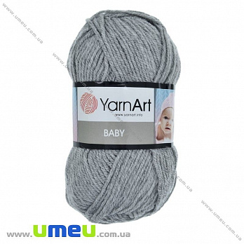 Пряжа YarnArt Baby 50 г, 150 м, Сіра 195 (YAR-025281)