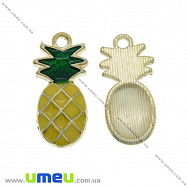 Подвеска метал. Ананас, 16х8 мм, Золото (POD-028329)