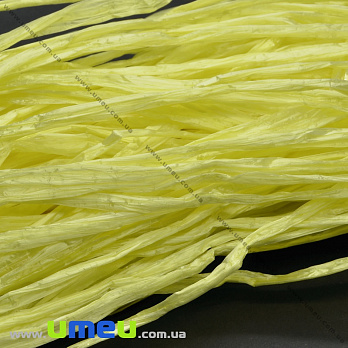 Рафия 10 мм, Желтая глянцевая (KNT-037319)