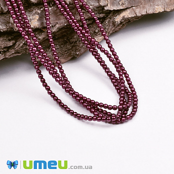 Намистини чеське скло Preciosa Перли 2 мм 70020, Бургунді (BUS-049370)
