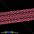 Кружево тонкое, 45 мм, Коралловое темное (LEN-020687)