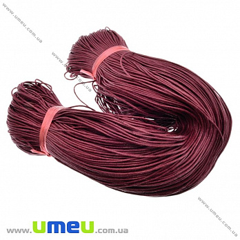 Вощеный шнур (коттон), 2 мм, Бордовый (LEN-021803)