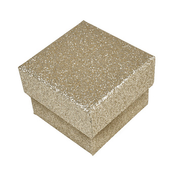 Коробочка Квадратна під колечко, 5х5х3,8 см, Золотиста (UPK-060579)